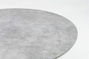 Mesa redonda Orick Diam.120cm Alu blanco cristal ceram. Gris claro.