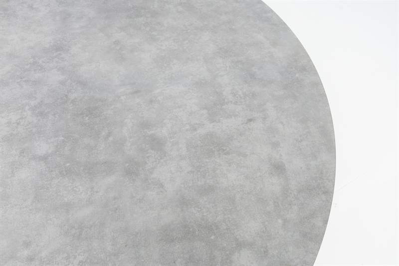 Mesa redonda Orick Diam.120cm Alu blanco cristal ceram. Gris claro.