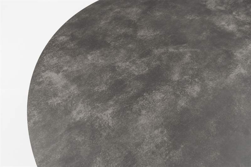 Mesa redonda Orick Diam.120cm Alu antracita cristal ceram. Gris antracita.