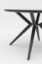 Mesa redonda Orick Diam.120cm Alu antracita cristal ceram. Gris antracita.