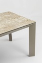 Mesa de comedor Orick 210*90cm. Alu taupe cristal ceram beige.