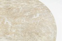 Mesa redonda Orick Diam.120cm Alu taupe cristal ceram Beige.