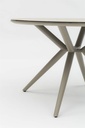 Mesa redonda Orick Diam.120cm Alu taupe cristal ceram Beige.