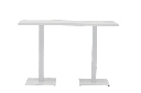 Mesa alta bar Orick 160x70cm aluminio blanco.
