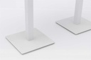 Mesa alta bar Orick 160x70cm aluminio blanco.