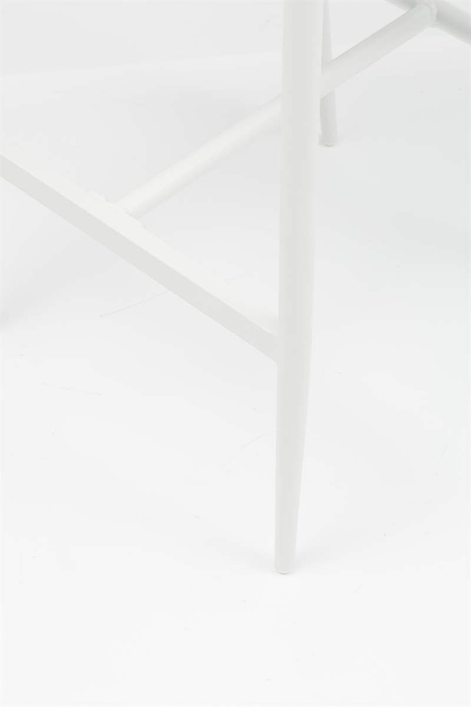 Sillon para barra de bar Ukiah Aluminio blanco. Cuerda aqua y cojin gris claro
