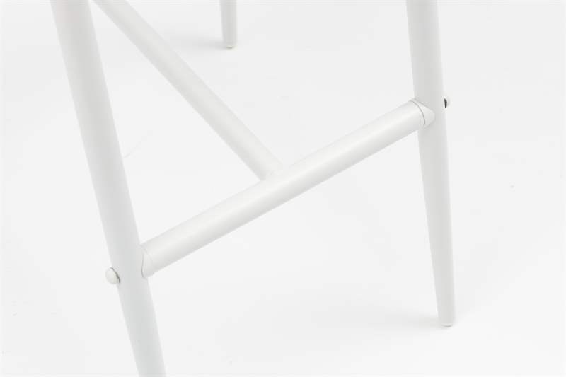 Sillon para barra de bar Ukiah Aluminio blanco. Cuerda aqua y cojin gris claro