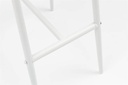 Sillon para barra de bar Ukiah Aluminio blanco. Cuerda aqua y cojin gris claro