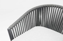 Sillon para barra de bar Ukiah Aluminio antracita. Cuerda antracita y cojin antracita