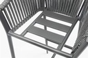 Sillon para barra de bar Ukiah Aluminio antracita. Cuerda antracita y cojin antracita