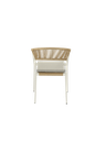 SILLA CON BRAZOS APPELTON ALUMINIO BLANCO  Y TRENZADO NATURAL