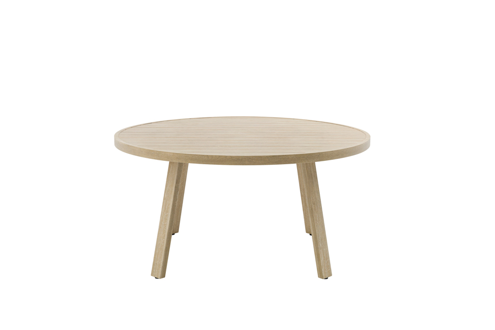 Mesa de comedor Harmony diam.150cm aluminio efecto madera