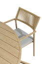 Mesa de comedor Harmony diam.150cm aluminio efecto madera