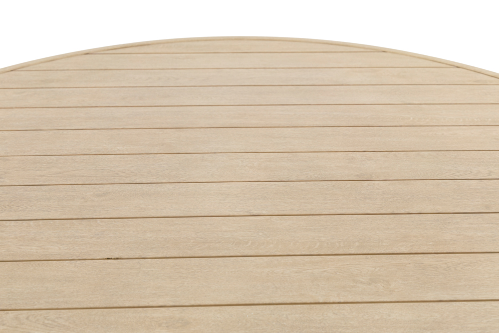 Mesa de comedor Harmony diam.150cm aluminio efecto madera
