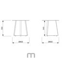 Mesa auxiliar Bangor diam 60cm aluminio taupe