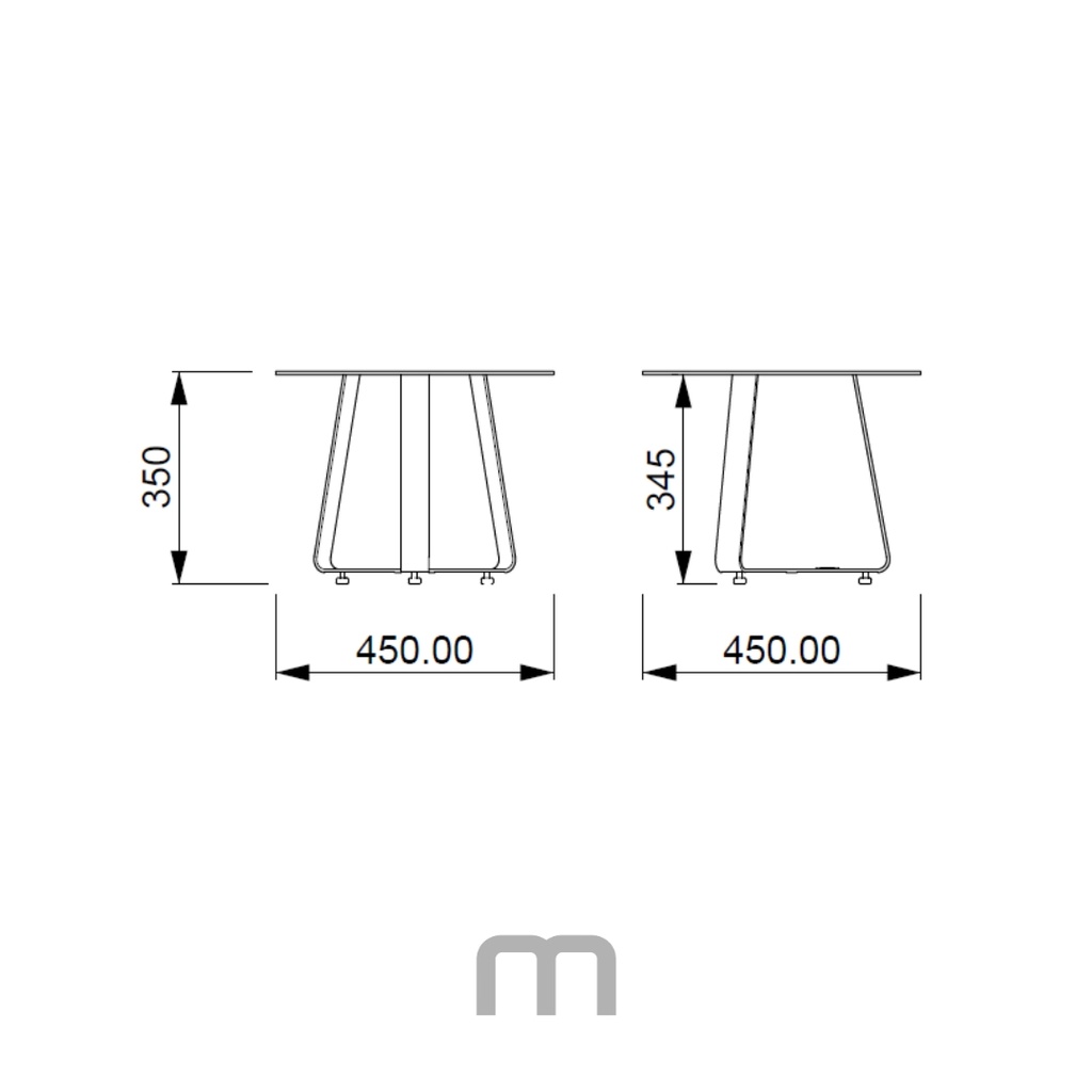 Mesa auxiliar Bangor diam. 45cm aluminio antracita