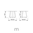 Mesa auxiliar Bangor diam. 45cm aluminio antracita