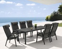 Sillón de comedor Albury aluminio antracita