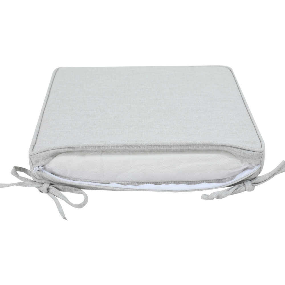 Cojin de asiento 36x36x5cm color gris claro