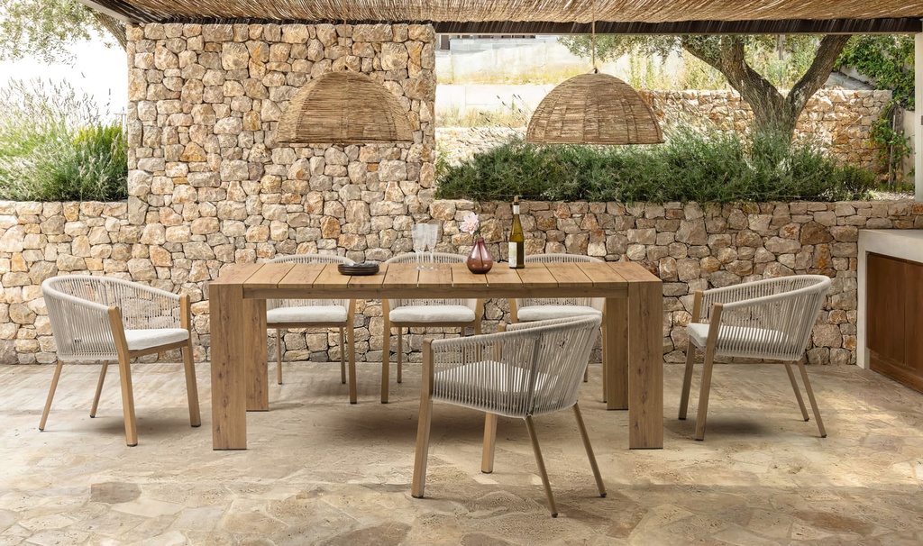 Mesa rectangular Java 200x90x75 cm 