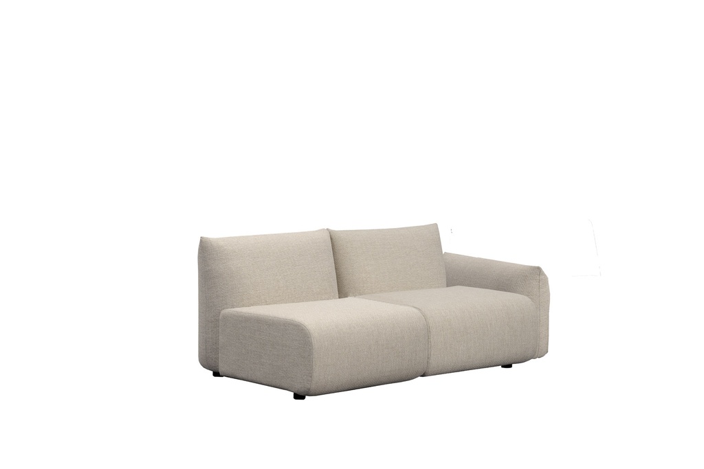 Módulo 2 plazas Riverside beige brazo derecho 