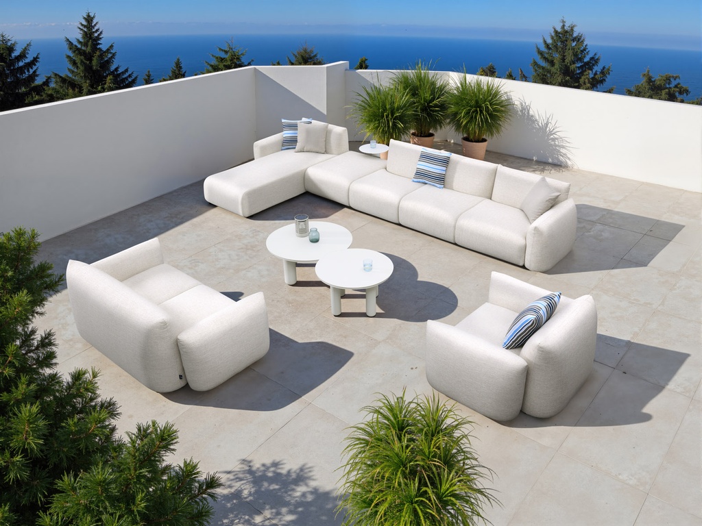 Módulo 2 plazas Riverside beige brazo derecho 