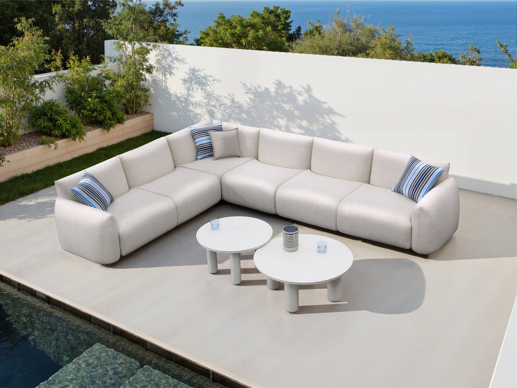 Módulo 2 plazas Riverside beige brazo derecho 