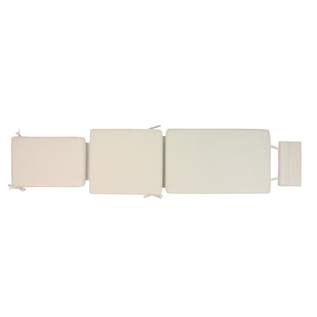 Cojín para tumbona Danao 50x190x5 cm color beige