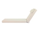 Cojín para tumbona  Roxas 59x199x10 cm color  beige