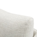 Sofá 1 plaza Corfu aluminio blanco y textil beige.