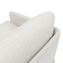 Sofá 3 plazas Corfu aluminio blanco y textil beige.