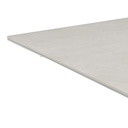 Mesa extensible Carson 100x180/240 cm aluminio blanco top mesa porcelánico gris