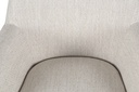 Silla de comedor Eren aluminio antracita textil beige.