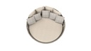 Daybed Meridian aluminio blanco cuerda greige y textil greige.