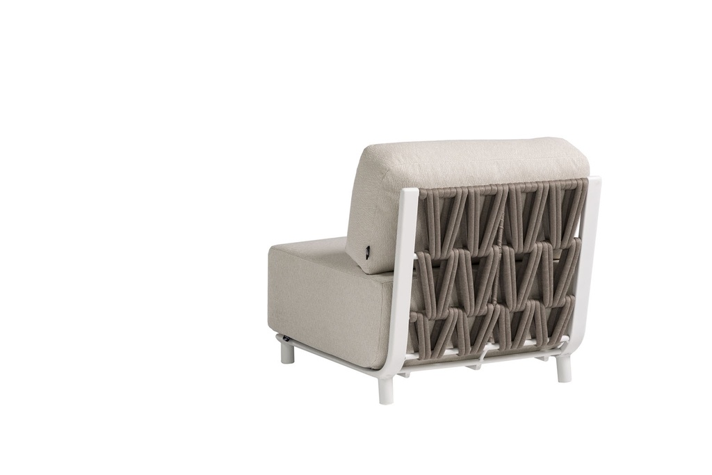 Módulo ampliación Carson aluminio blanco textil beige