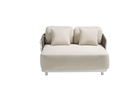 Daybed Carson aluminio blanco textil beige