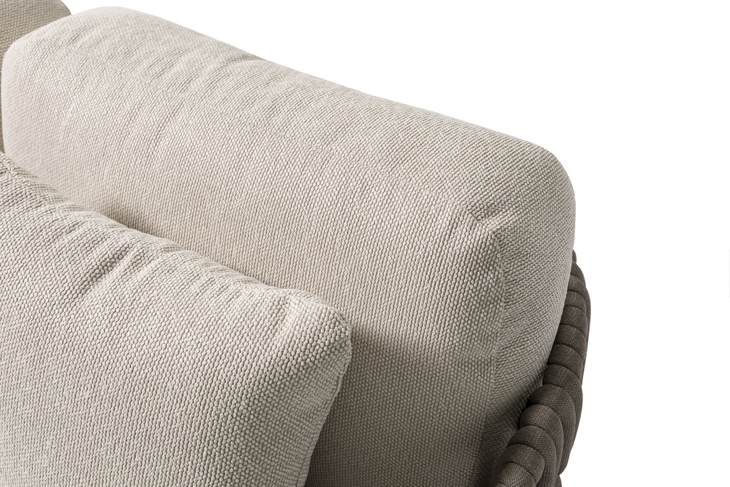 Daybed Carson aluminio blanco textil beige