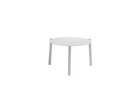 Set de mesas auxiliares Carson Ø 80 cm x 35 cm + Ø 60 cm x 42 cm aluminio blanco