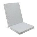 Cojin de asiento y respaldo 45x91x5cm color gris claro
