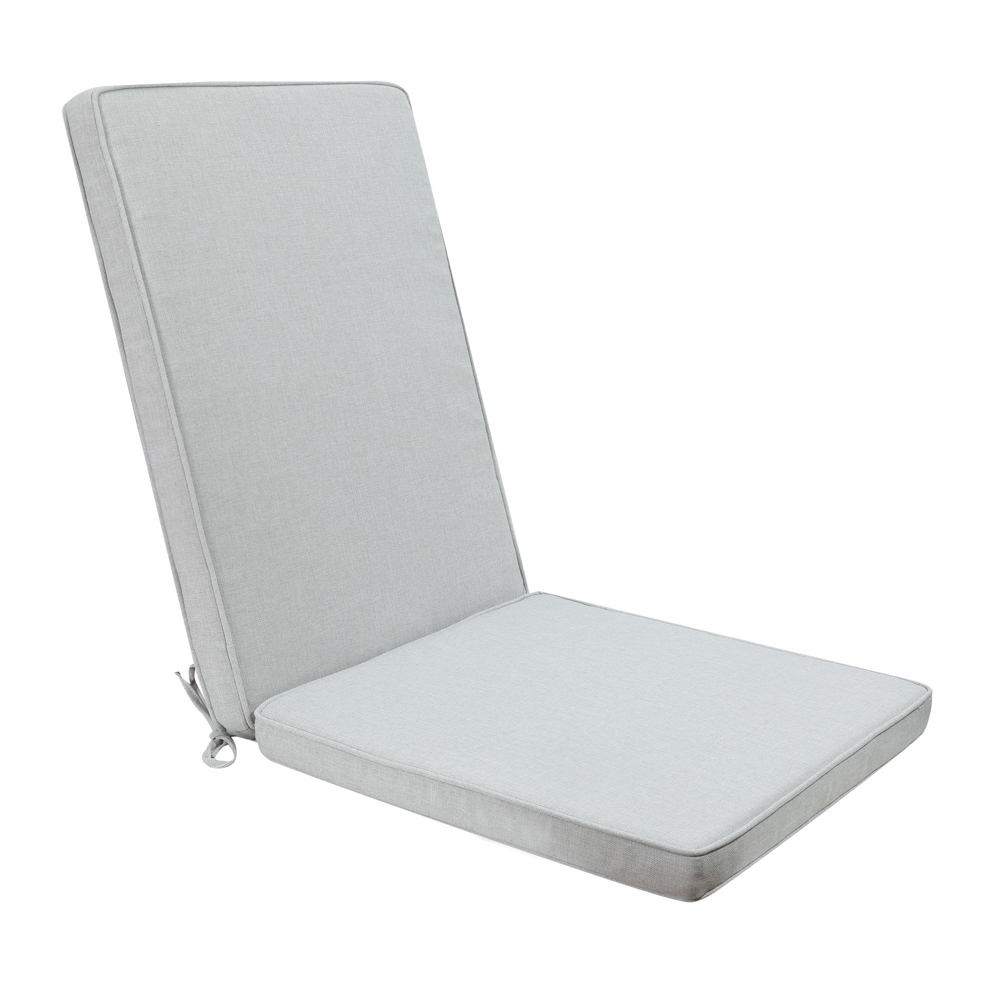 Cojin de asiento y respaldo 45x91x5cm color gris claro