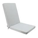Cojin de asiento y respaldo 45x91x5cm color gris claro