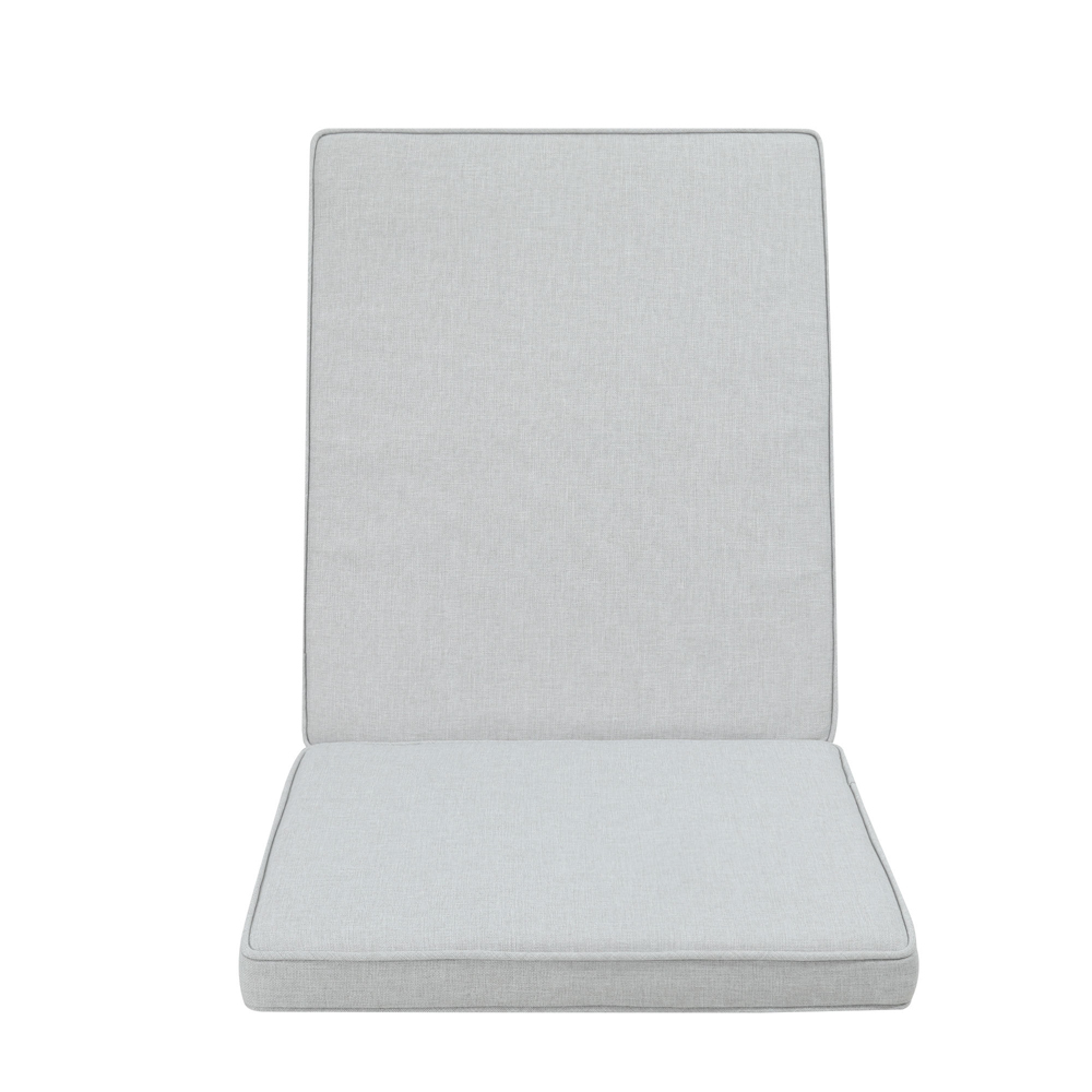 Cojin de asiento y respaldo 45x91x5cm color gris claro