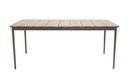 Mesa de comedor Sunset. Aluminio efecto madera