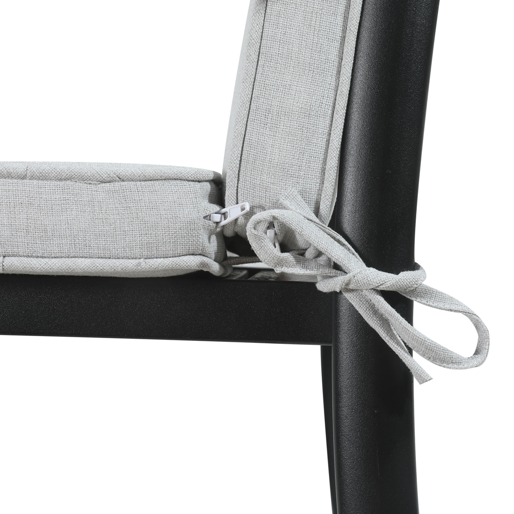 Cojin de asiento y respaldo 45x91x5cm color gris claro