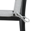 Cojin de asiento y respaldo 45x91x5cm color gris claro