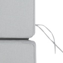 Cojin de asiento y respaldo 45x91x5cm color gris claro