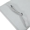 Cojin de asiento y respaldo 45x91x5cm color gris claro