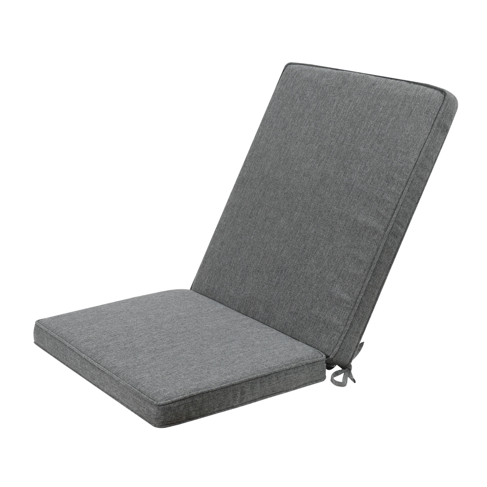 Cojin de asiento y respaldo 45x91x5cm color gris marino