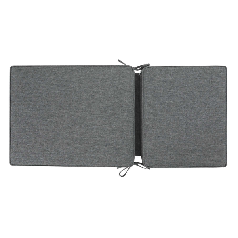 Cojin de asiento y respaldo 45x91x5cm color gris marino