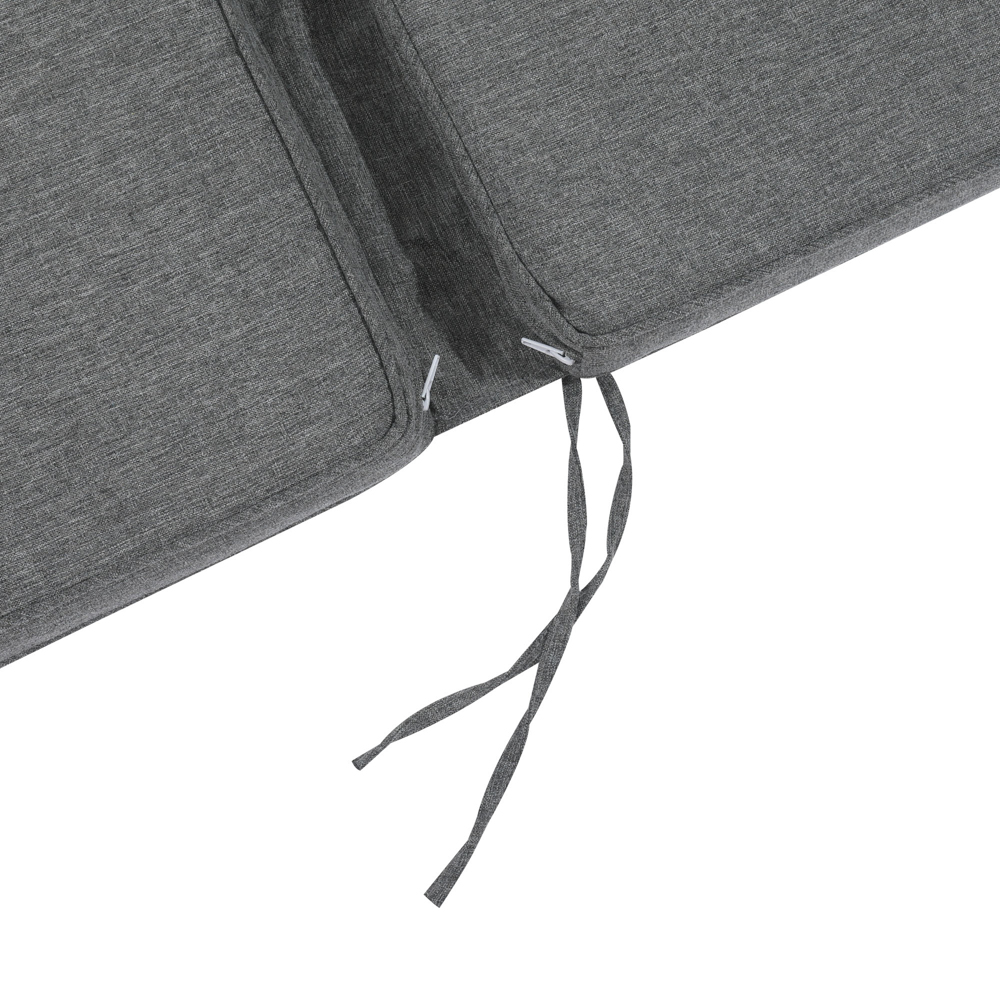 Cojin de asiento y respaldo 45x91x5cm color gris marino